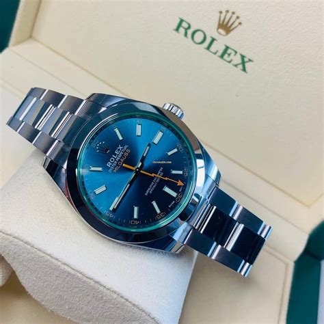 rolex blue milgauss|rolex milgauss blue for sale.